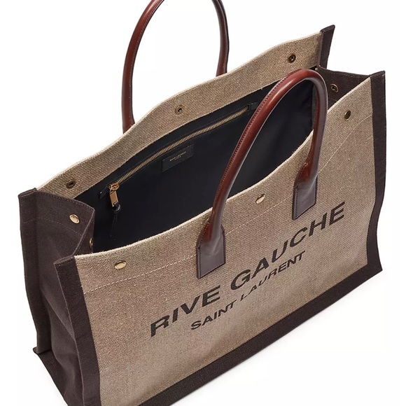 Authentic Saint Laurent Linen Tote - Picture 2 of 5